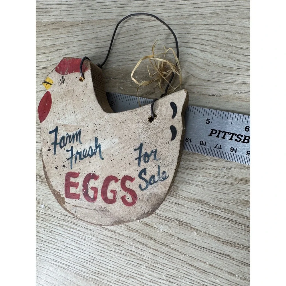 Rustic Wooden Chicken Sign Farm Fresh Eggs For Sale Hand Painted Farmhouse Decor